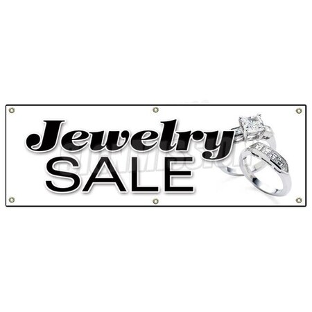 Signmission JEWELRY SALE BANNER SIGN signs store jeweler huge 50% save store wide B-72 Jewelry Sale